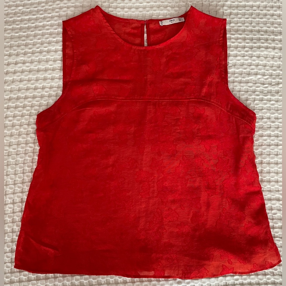 Mango MNGO red sleeveless top